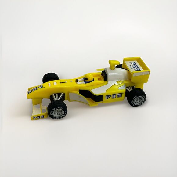 Pez Dispenser Formula One Yellow Pull n Go Race Car 2003 Working - Picture 2 of 11